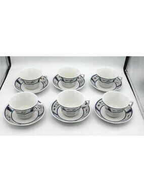 Lancaster by Adams Flat Cup & Saucer Set of 6 (12 Pieces) Pattern Code:  ADALAN